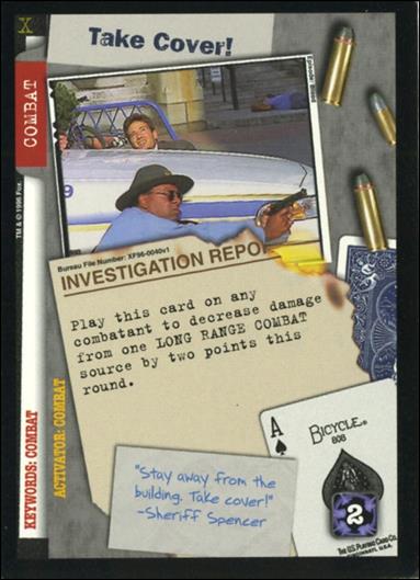 X-Files: Premiere Edition (Base Set) card XF96-0040v1 Take Cover!