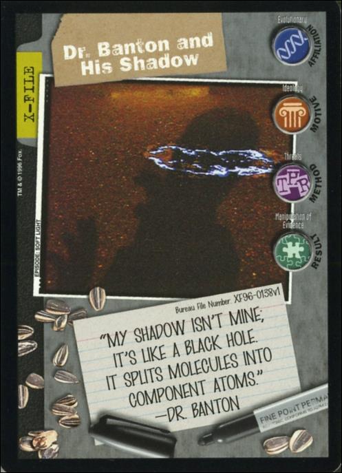 X-Files: Premiere Edition (Base Set) card XF96-0138v1 Dr. Banton And His Shadow 