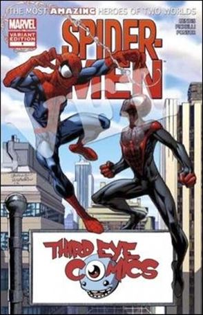 Spider-Men issue 1-MU Mark Bagley Third Eye Comics Cover