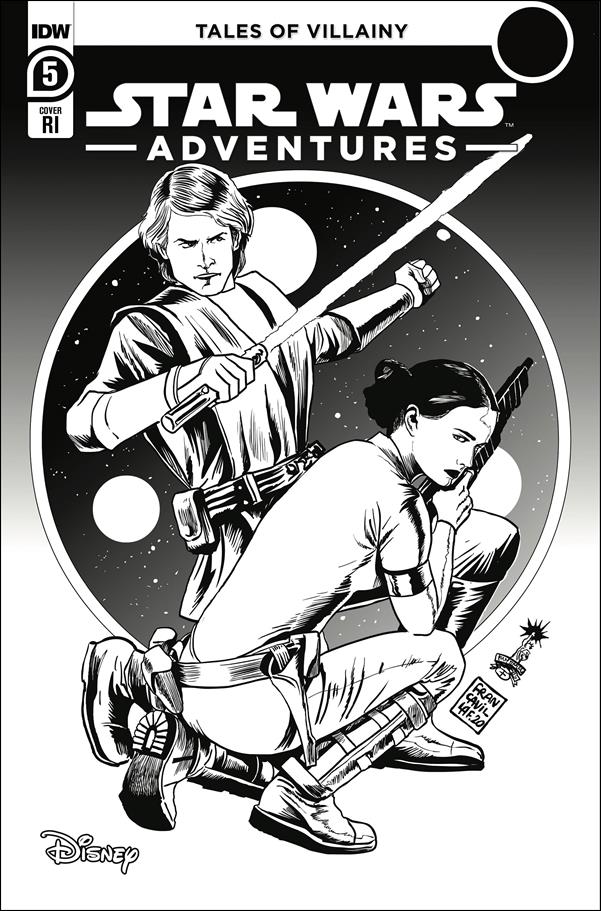 Star Wars Adventures (2020) issue 5-C Francesco Francavilla 1:10 Black & White Cover