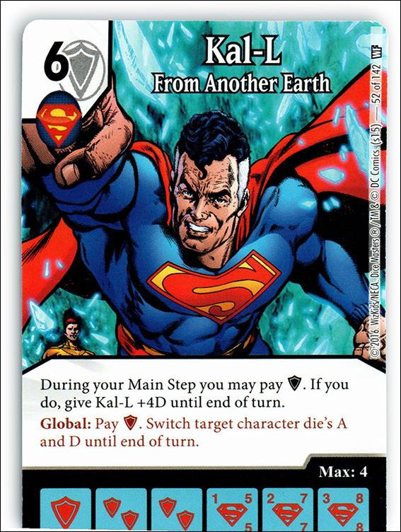 DC Comics Dice Masters World's Finest card 52 Kal-L: From Another Earth