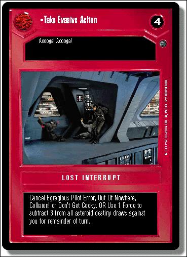 Star Wars: Dagobah Limited (Base Set) card 51 Take Evasive Action