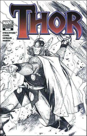 Thor (2007) issue 1-E San Diego Comic Con Sketch Cover