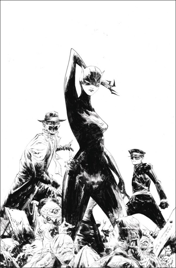 Green Hornet / Miss Fury issue 2-H Jae Lee B&W Virgin 1:15 Cover