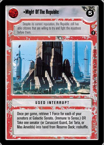 Star Wars: Coruscant Limited (Base Set) card 152 Might Of The Republic