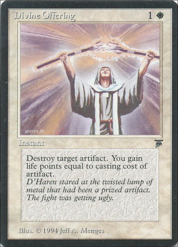 Magic the Gathering: Legends (Base Set) card 9 Divine Offering
