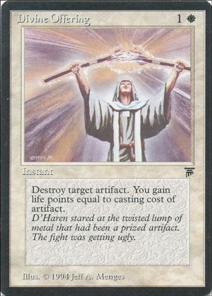 Magic the Gathering: Legends (Base Set) card 9 Divine Offering