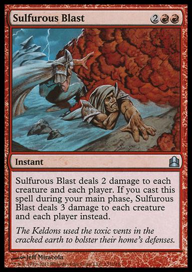 Magic the Gathering: Commander (Base Set) card 137 Sulfurous Blast