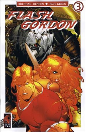 Flash Gordon (2008) issue 3 Flash Gordon, Aura, & Thun Cover