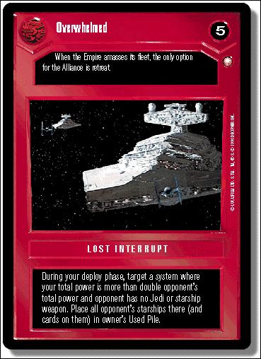 Star Wars: Special Edition Limited (Base Set) card 85 Overwhelmed