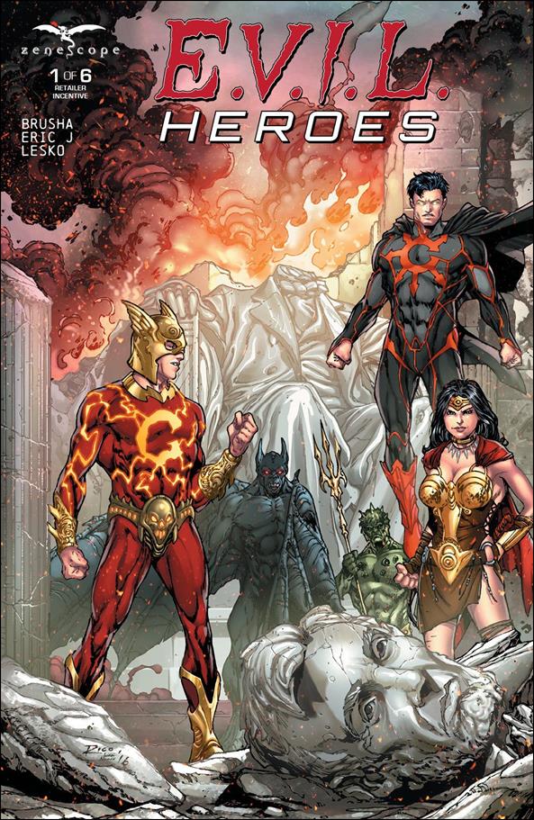 E.V.I.L. Heroes issue 1-E Ian Richardson Retailer Incentive Cover