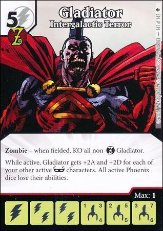 Marvel Dice Masters Age of Ultron  card 141 Gladiator: Intergalactic Terror