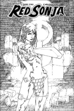 Red Sonja (2017) issue 8-H Mel Rubi B&W Cover