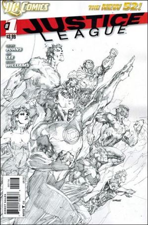 Justice League (2011) issue 1-Q Jim Lee Sketch Cover (6th Printing)
