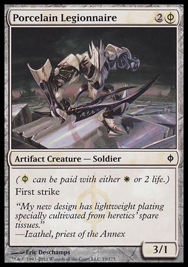 Magic the Gathering: New Phyrexia card 19 Porcelain Legionnaire