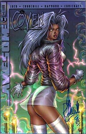 Coven (1997) issue 1-F Liefeld DF Chrome Cover (sign by Churchill) 1/500