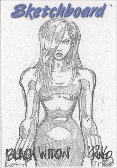 Marvel Creators Collection '98 (Sketchboard Subset) card 5-D Black Widow (White)