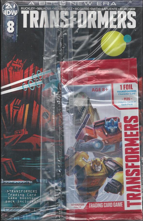 Transformers (2019) issue 8-E Polybagged Jeffrey Veregge 1:10 Cover with Cards