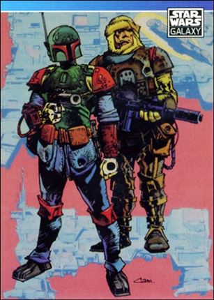 Star Wars Galaxy: Series 1 (Promo) card nn1 Boba Fett and Dengar
