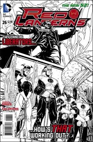 Red Lanterns issue 26-B 1:25 Black and White Cover