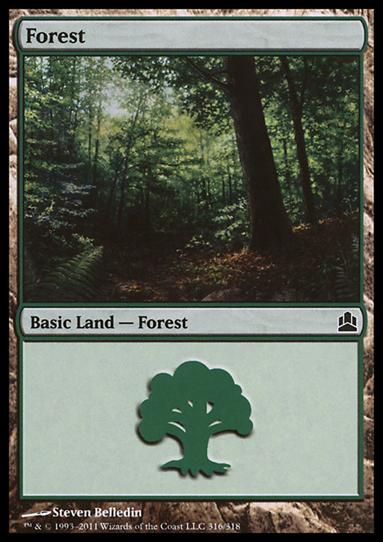 Magic the Gathering: Commander (Base Set) card 316 Forest