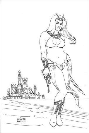 Dejah Thoris (2019) issue 6-P Joseph Michael Linsner 1:40 B&W Virgin Cover
