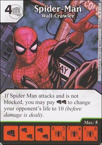 Marvel Dice Masters Avengers vs. X-Men  card 91 Spider-Man: Wall-Crawler