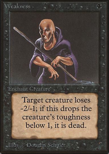 Magic the Gathering: Limited Edition Beta (Base Set) card 135 Weakness