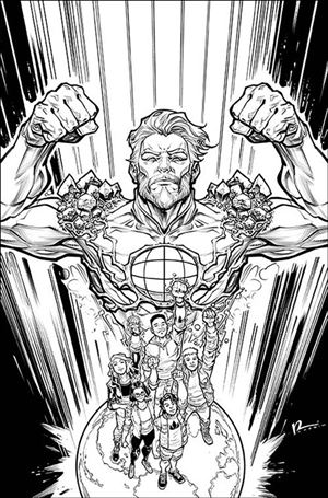 Captain Planet (2025) issue 2.00-M Chad Hardin B&W Virgin 1:7 Cover