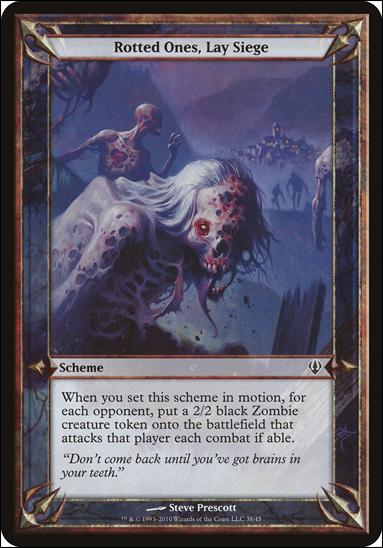 Magic the Gathering: Archenemy (Scheme Subset) card 38 Rotted Ones, Lay Siege