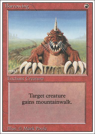 Magic the Gathering: Revised (Base Set) card 140 Burrowing