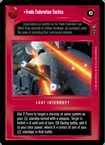 Star Wars: Theed Palace Limited (Base Set) card 35 Trade Federation Tactics