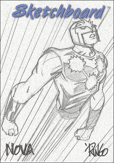 Marvel Creators Collection '98 (Sketchboard Subset) card 12-D Nova (White)