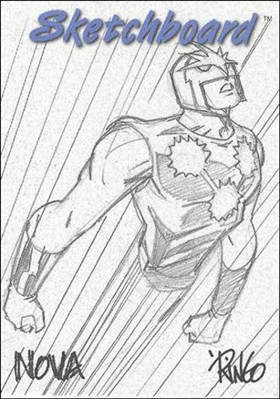 Marvel Creators Collection '98 (Sketchboard Subset) card 12-D Nova (White)