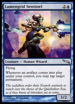 Magic the Gathering: Mirrodin (Base Set) card 40 Lumengrid Sentinel