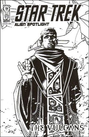 Star Trek: Alien Spotlight: Vulcans issue 1-D Zach Howard Black and White Cover