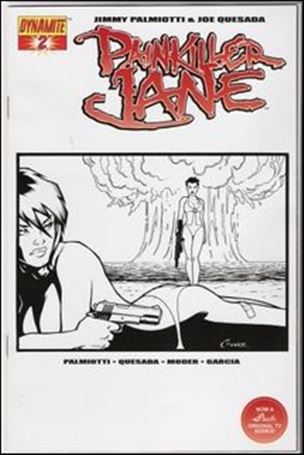 Painkiller Jane (2007) issue 2-C Amanda Conner Black & White Cover 1:12