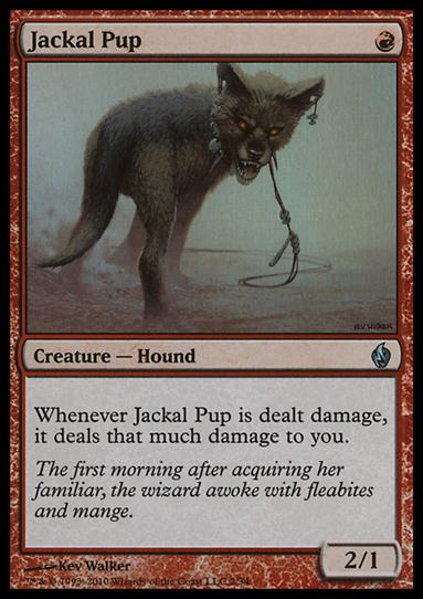 Magic the Gathering: Premium Deck Series: Fire & Lightning (Base Set) card 2 Jackal Pup