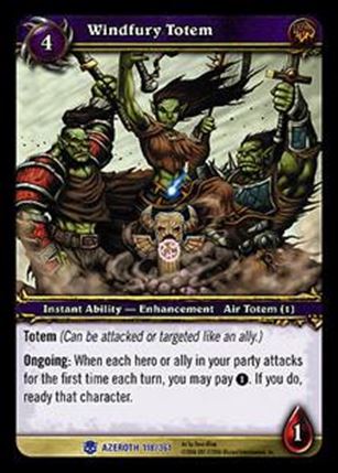 World of Warcraft: Heroes of Azeroth (Base Set) card 118 Windfury Totem