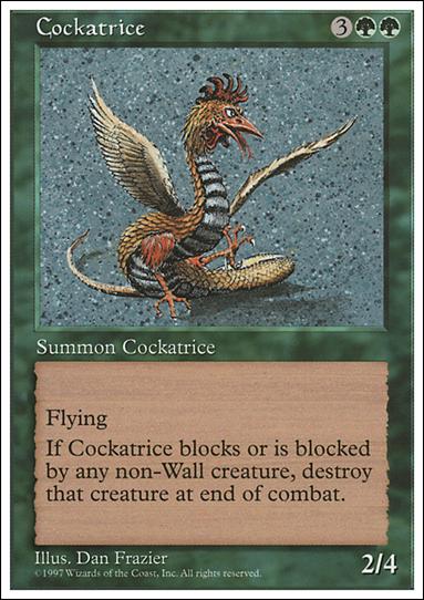 Magic the Gathering: 5th Edition (Base Set) card 284 Cockatrice