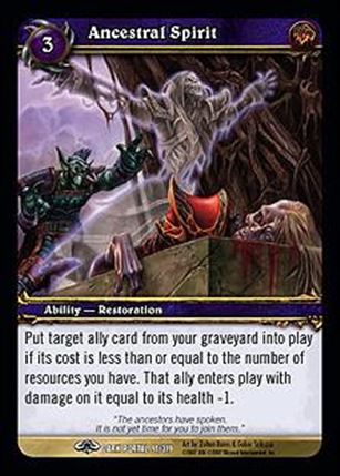 World of Warcraft: Through the Dark Portal (Base Set) card 91 Ancestral Spirit