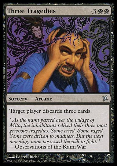 Magic the Gathering: Betrayers of Kamigawa (Base Set) card 87 Three Tragedies