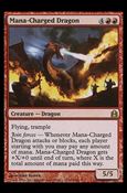 Magic the Gathering: Commander (Base Set) card 129 Mana-Charged Dragon