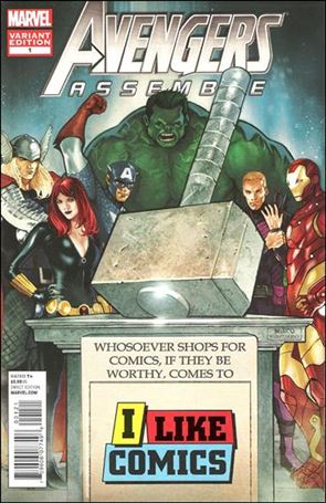 Avengers Assemble (2012) issue 1-MH I Like Comics Hammer Time Cover