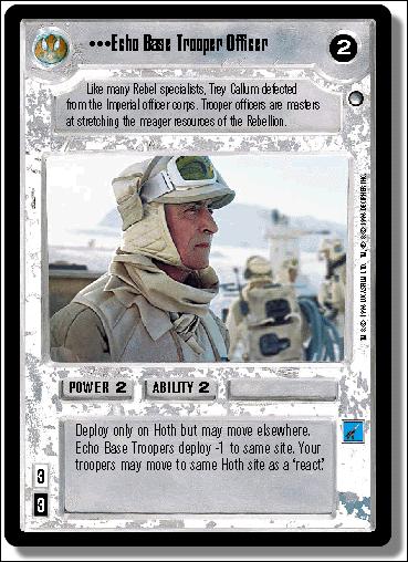 Star Wars: Hoth Limited (Base Set) card 94 Echo Base Trooper Officer