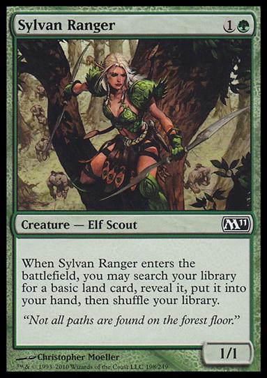 Magic the Gathering: 2011 Core Set (Base Set) card 198 Sylvan Ranger