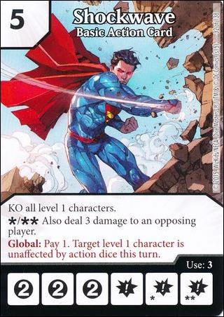 DC Comics Dice Masters Justice League  card 32 Shockwave Basic Action Card 