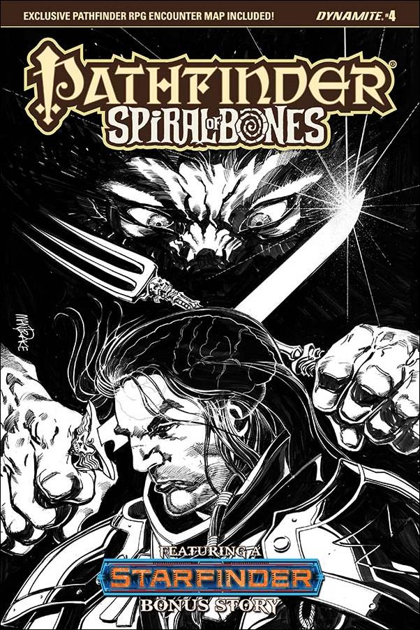 Pathfinder: Spiral of Bones issue 4-D Tom Mandrake 1:10 Black & White Cover