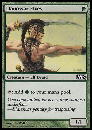 Magic the Gathering: 2010 Core Set (Base Set) card 189 Llanowar Elves