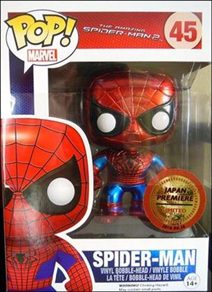 POP! Marvel figure 45-B Spider-Man Metallic Japanese Exclusive